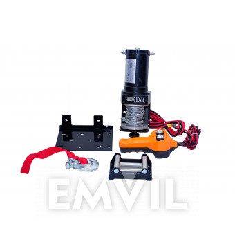 Лебёдка электрическая 12В 900кг 2000lb (12-020) для квадроциклов