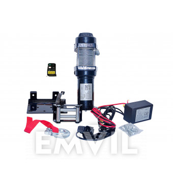 Лебёдка электрическая 12В 1800кг 4000lb беспроводной пульт (12-041) для квадроциклов