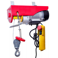 Тельфер 220В, 400кг/800кг 25метрів трос (код 22-802) електрична лебідка РА