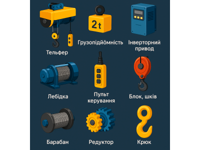 Технічні терміни та поняття у світі тельферів та лебідок